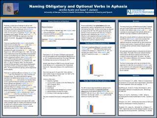 Naming Obligatory and Optional Verbs in Aphasia