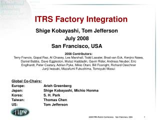 ITRS Factory Integration