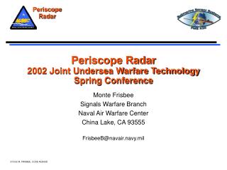 Periscope Radar 2002 Joint Undersea Warfare Technology Spring Conference