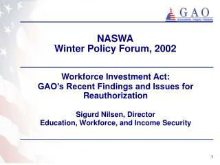 NASWA Winter Policy Forum, 2002