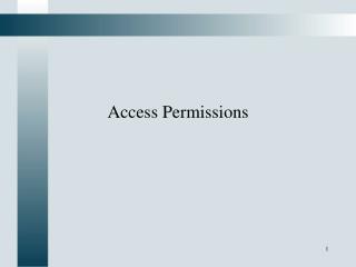 Access Permissions