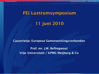 FEI Lustrumsymposium 11 juni 2010
