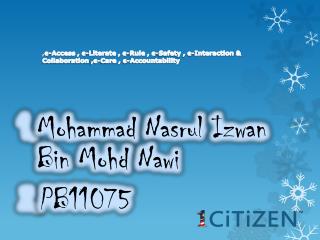 Mohammad Nasrul Izwan Bin Mohd Nawi PB11075