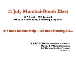 11 July Mumbai-Bomb Blast