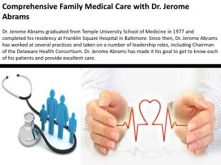 Comprehensive Family Medical Care with Dr. Jerome Abrams