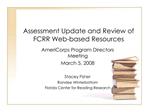 Assessment Update and Review of FCRR Web-based Resources