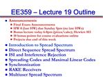 EE359 Lecture 19 Outline