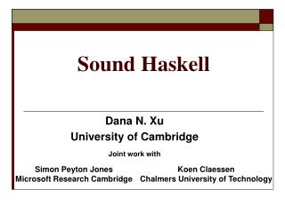 Sound Haskell