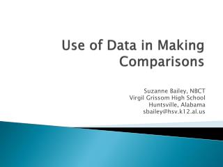 Use of Data in Making Comparisons