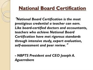 National Board Certification