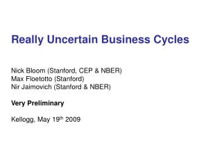 Policy makers believe that uncertainty matters, 1/4