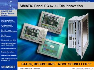 SIMATIC Panel PC 670 – Die Innovation