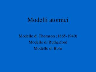 Modelli atomici