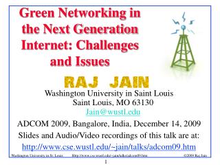 Green Networking in the Next Generation Internet: Challenges and Issues