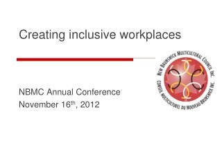 Creating inclusive workplaces