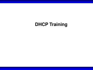 DHCP Training