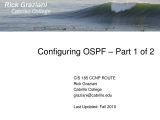 Configuring OSPF – Part 1 of 2