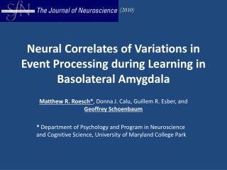 Neural Correlates of Variations in Event Processing during Learning in Basolateral Amygdala