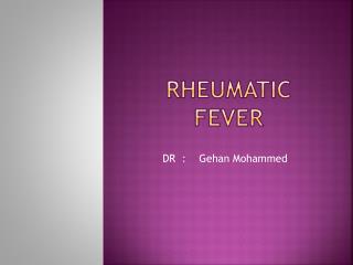 Rheumatic fever