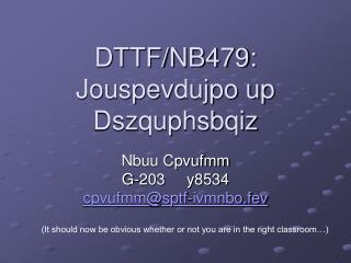 DTTF/NB479: Jouspevdujpo up Dszquphsbqiz