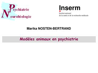 Modèles animaux en psychiatrie