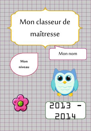 Mon classeur de maîtresse