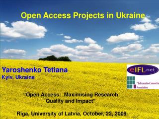 Open Access Projects in Ukraine