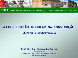 SNCC – SEMINÁRIO NACIONAL CONSTRUÇÃO CIVIL NO BRASIL- Março 2008 - 1/23