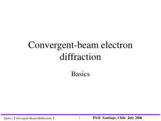 Convergent-beam electron diffraction