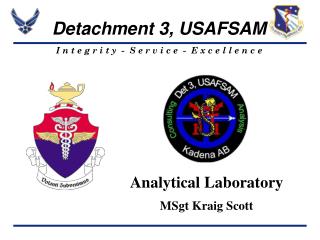 Analytical Laboratory MSgt Kraig Scott