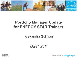 Portfolio Manager Update for ENERGY STAR Trainers