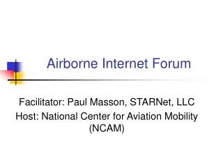 Airborne Internet Forum