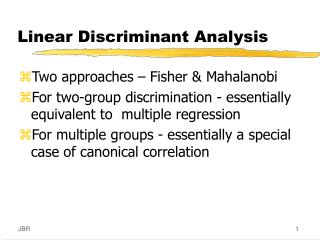 Linear Discriminant Analysis