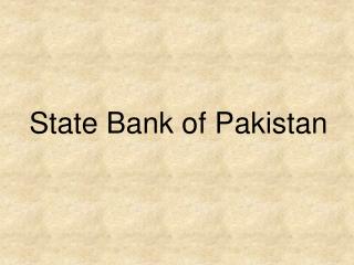 State Bank of Pakistan