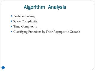 Algorithm Analysis