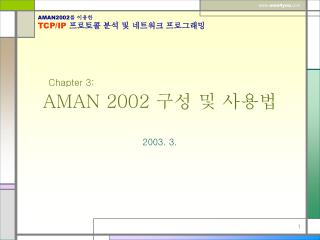 AMAN 2002 구성 및 사용법