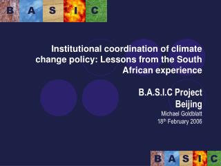 Institutional coordination of climate change policy: Lessons from the South African experience