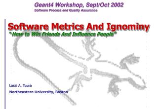 Software Metrics And Ignominy “ How to Win Friends And Influence People”