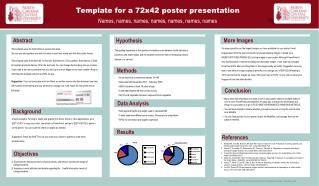 Template for a 72x42 poster presentation Names, names, names, names, names, names, names