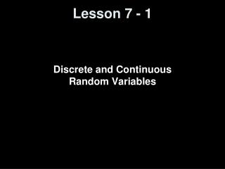 Lesson 7 - 1