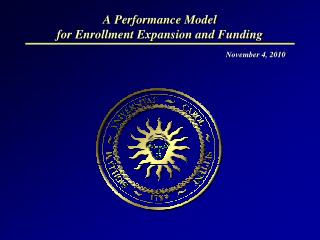 A Performance Model for Enrollment Expansion and Funding