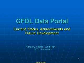 GFDL Data Portal