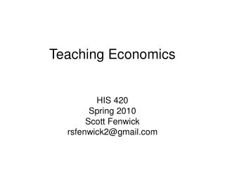 Teaching Economics