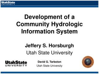 Development of a Community Hydrologic Information System