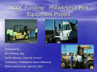 NCDC Funding: Philadelphia Port Equipment Project