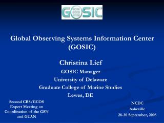 Global Observing Systems Information Center (GOSIC)