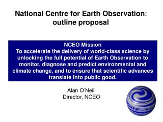 National Centre for Earth Observation : outline proposal