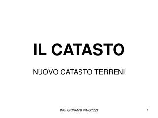 IL CATASTO