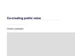 Co-creating public value