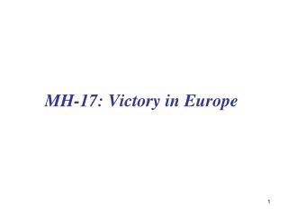 MH-17: Victory in Europe